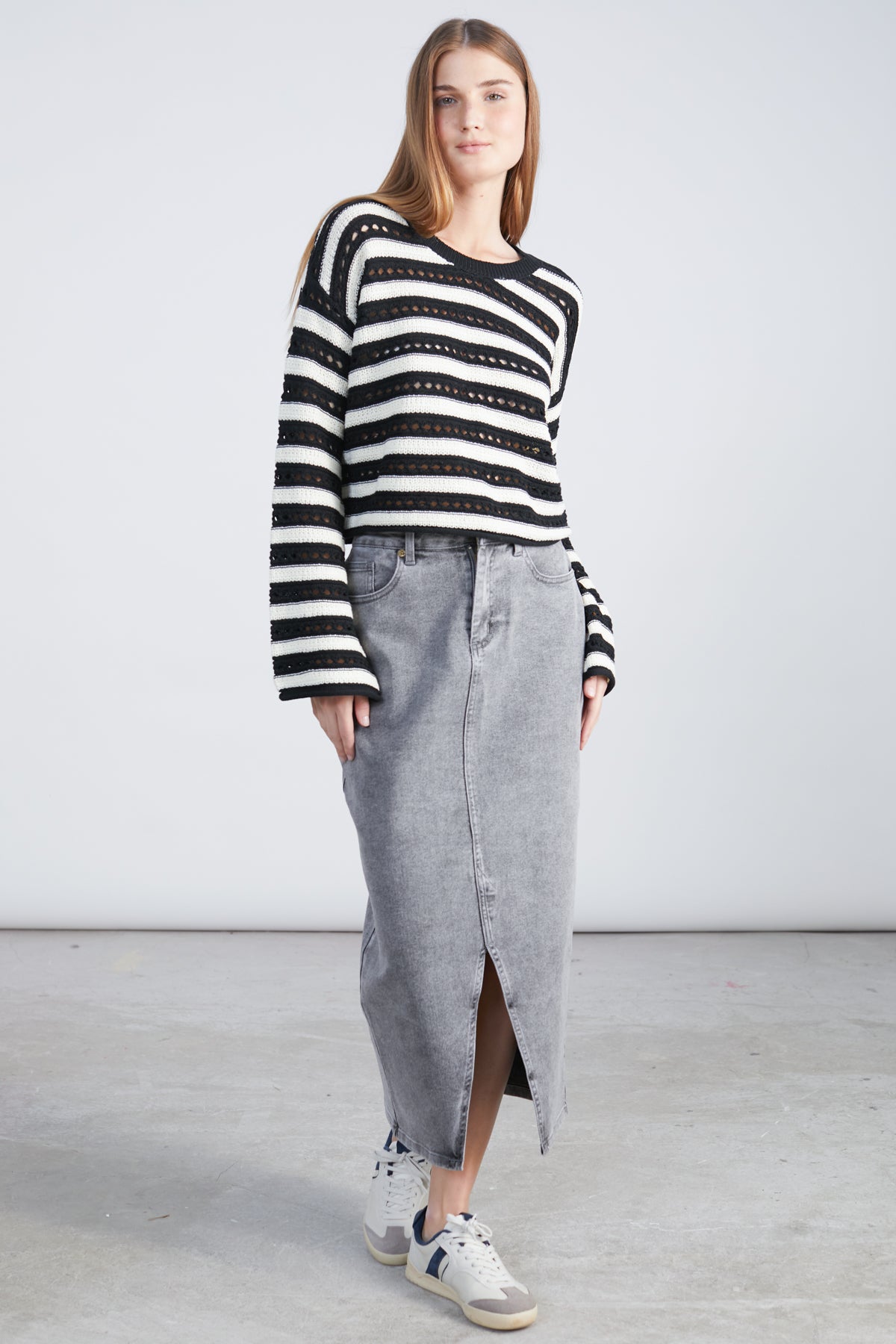 Pullover mit Lochmuster