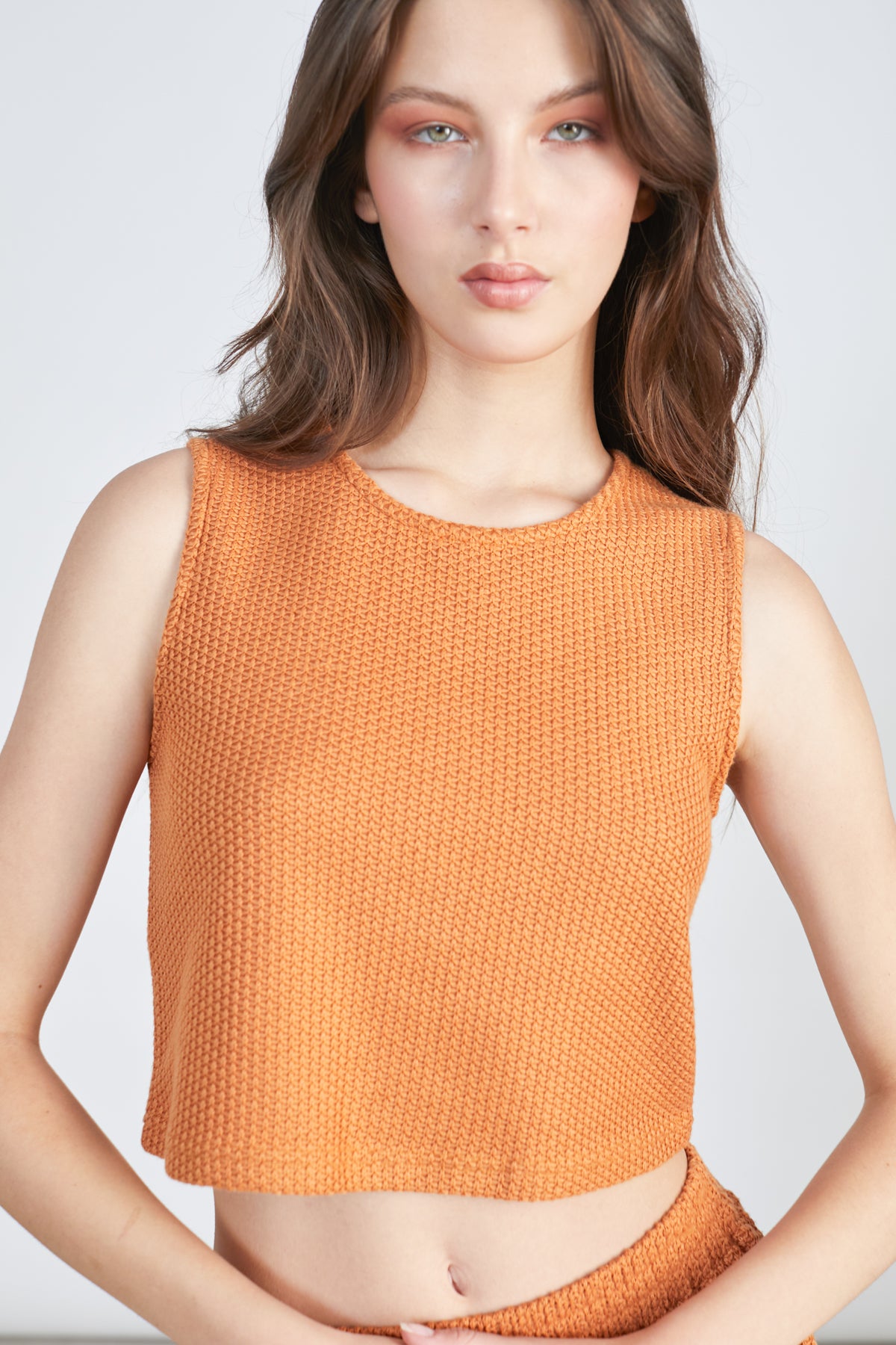 Top aus Strickstoff