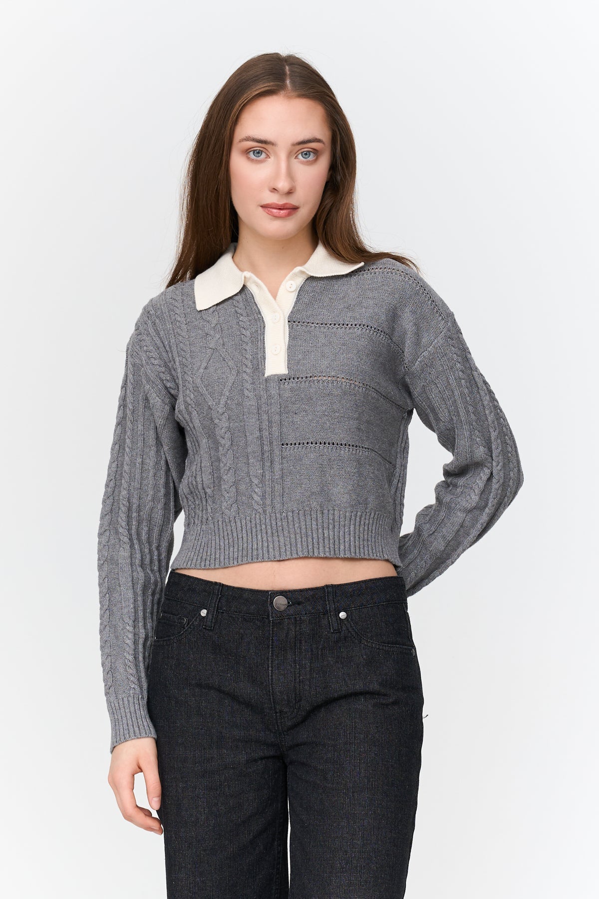 Pullover in Grau