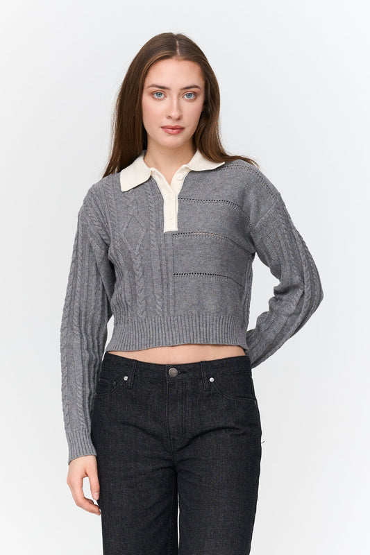 Pullover in Grau