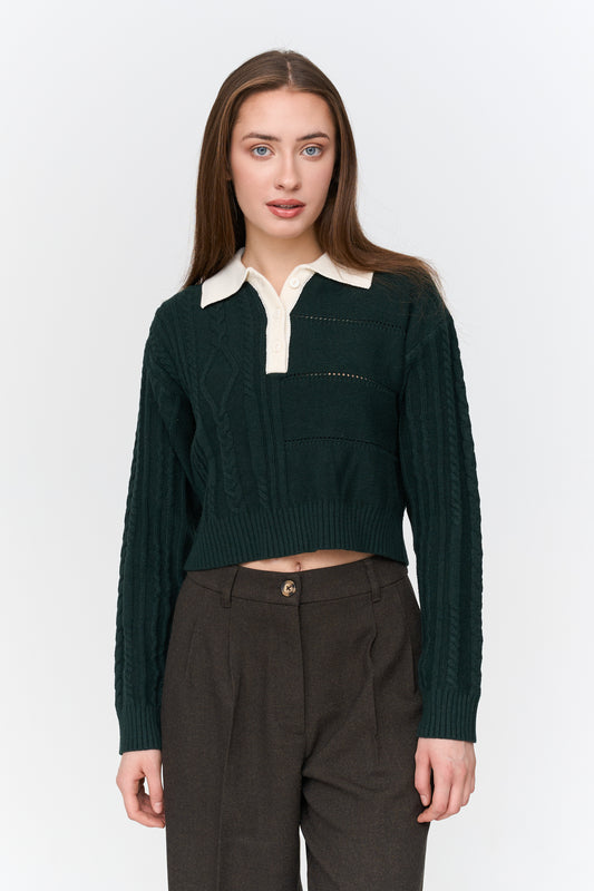 Pullover in Grün