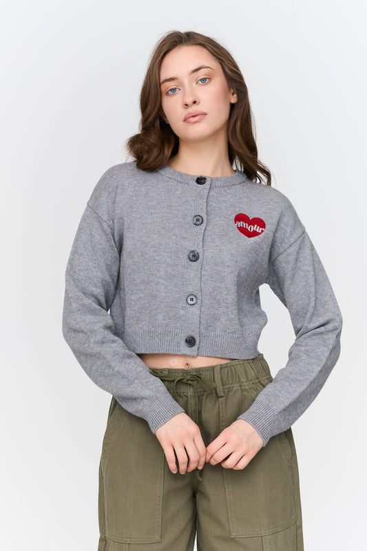 Cardigan mit Stickerei