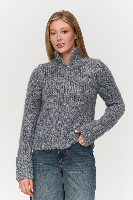 Cardigan in Grau