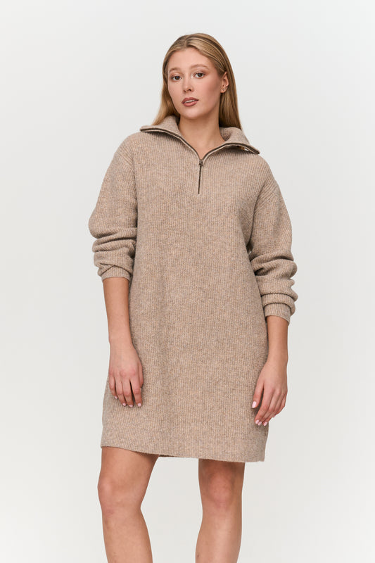 Kleid in Beige