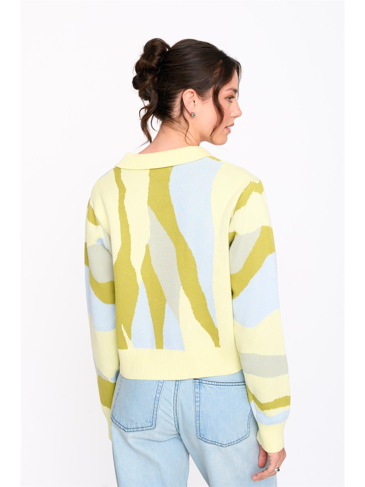 Cardigan gemustert