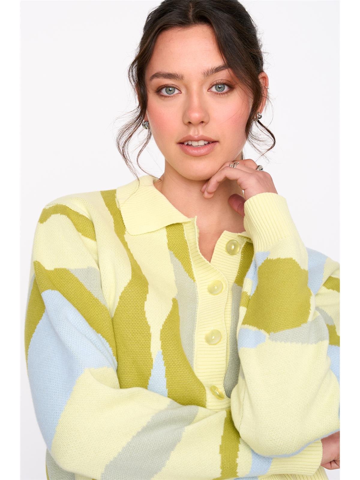 Cardigan gemustert
