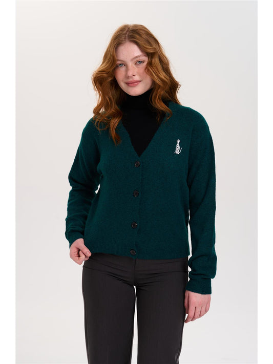Cardigan mit Dalmatiner-Stickerei