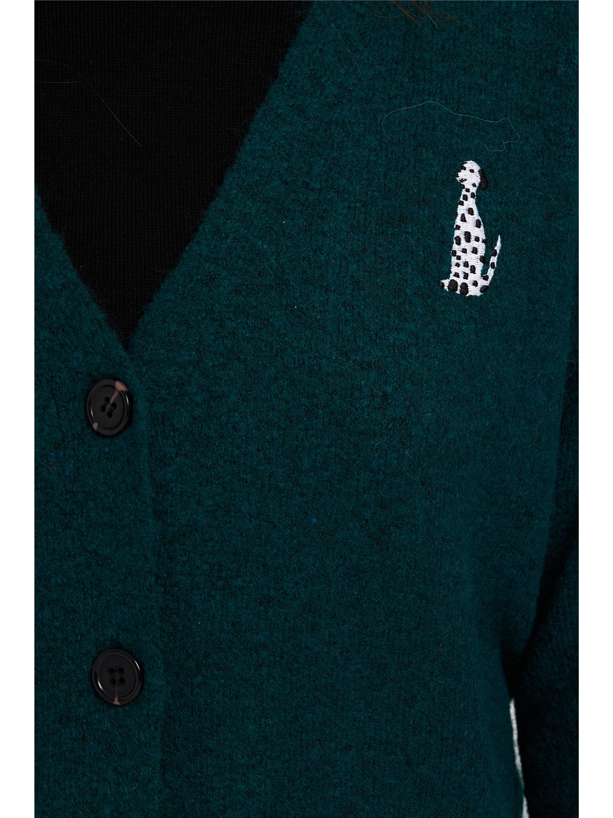 Cardigan mit Dalmatiner-Stickerei