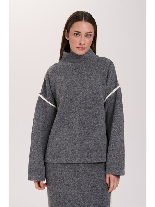 Pullover mit Kontrastdetails