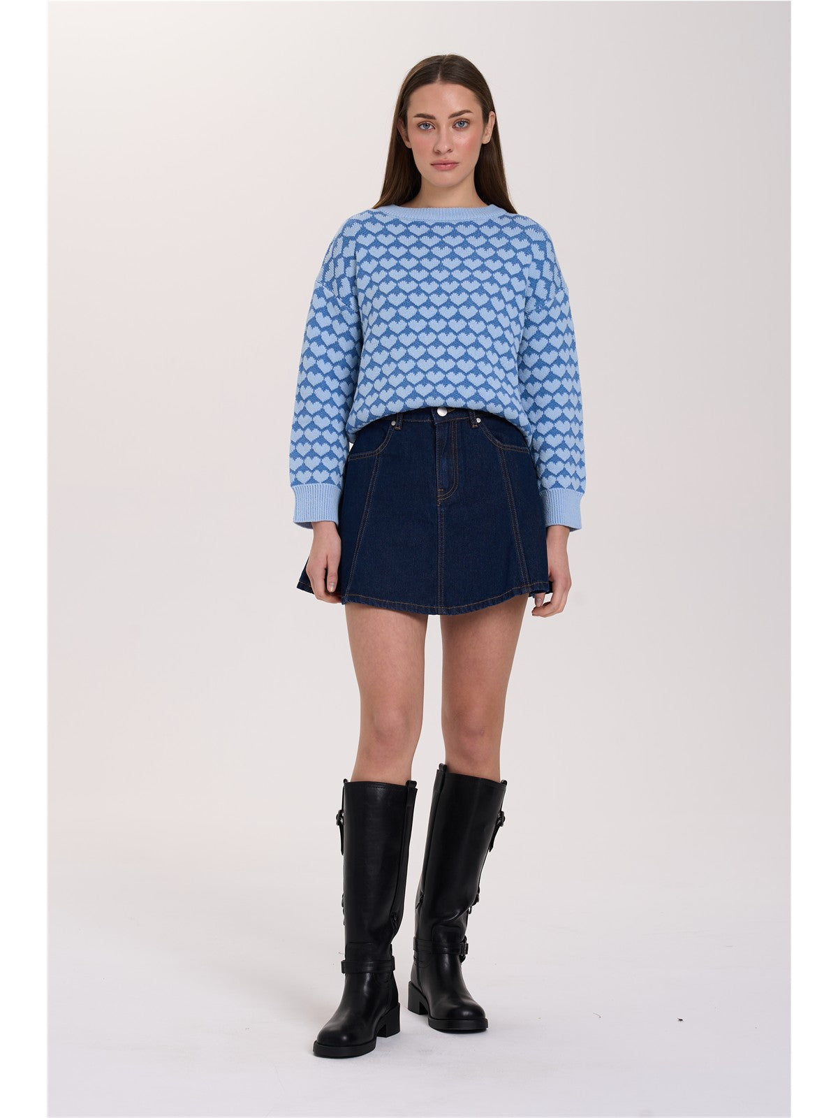 Rock in A-Linie aus Denim