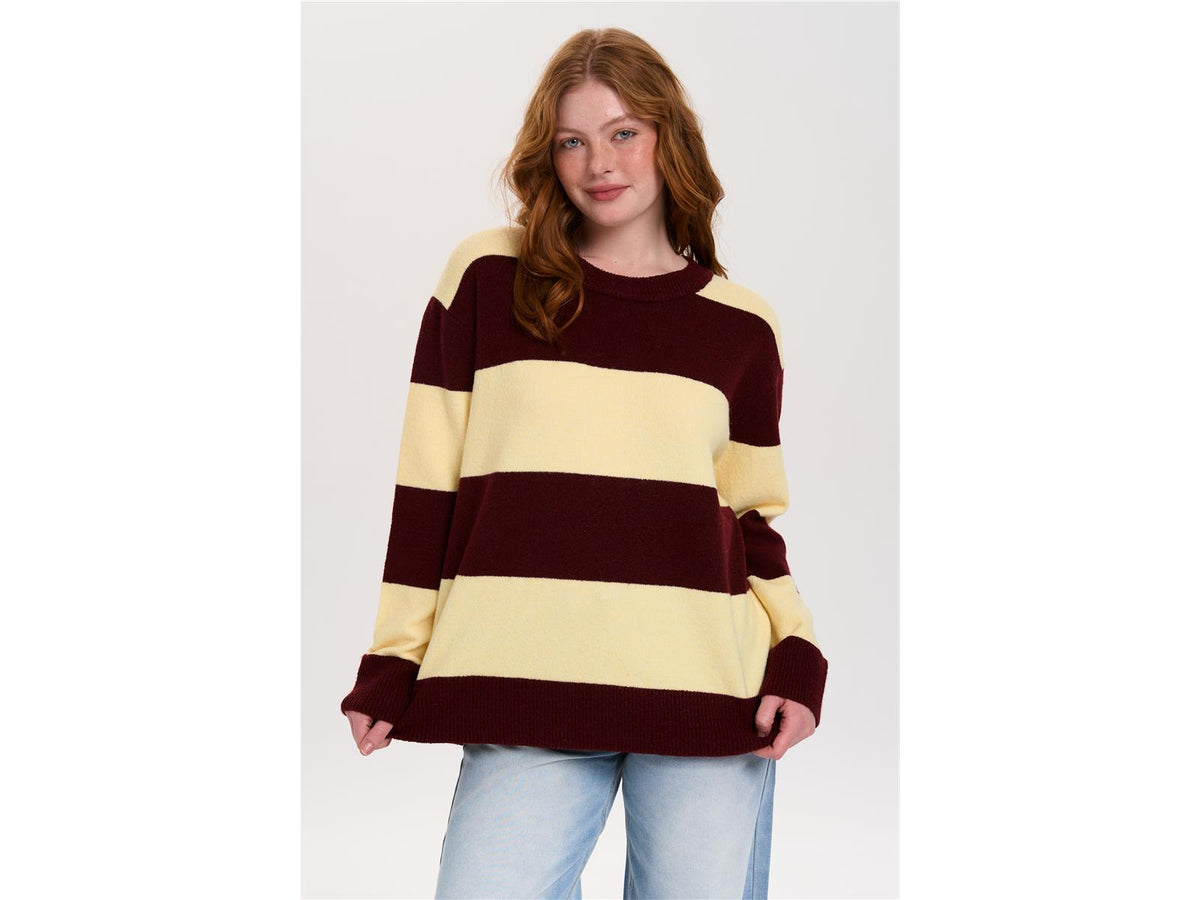 Pullover mit Blockstreifen