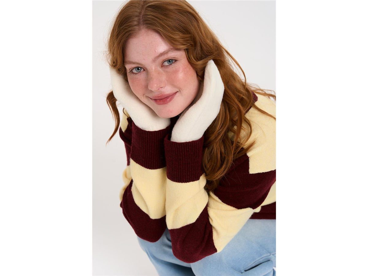 Pullover mit Blockstreifen