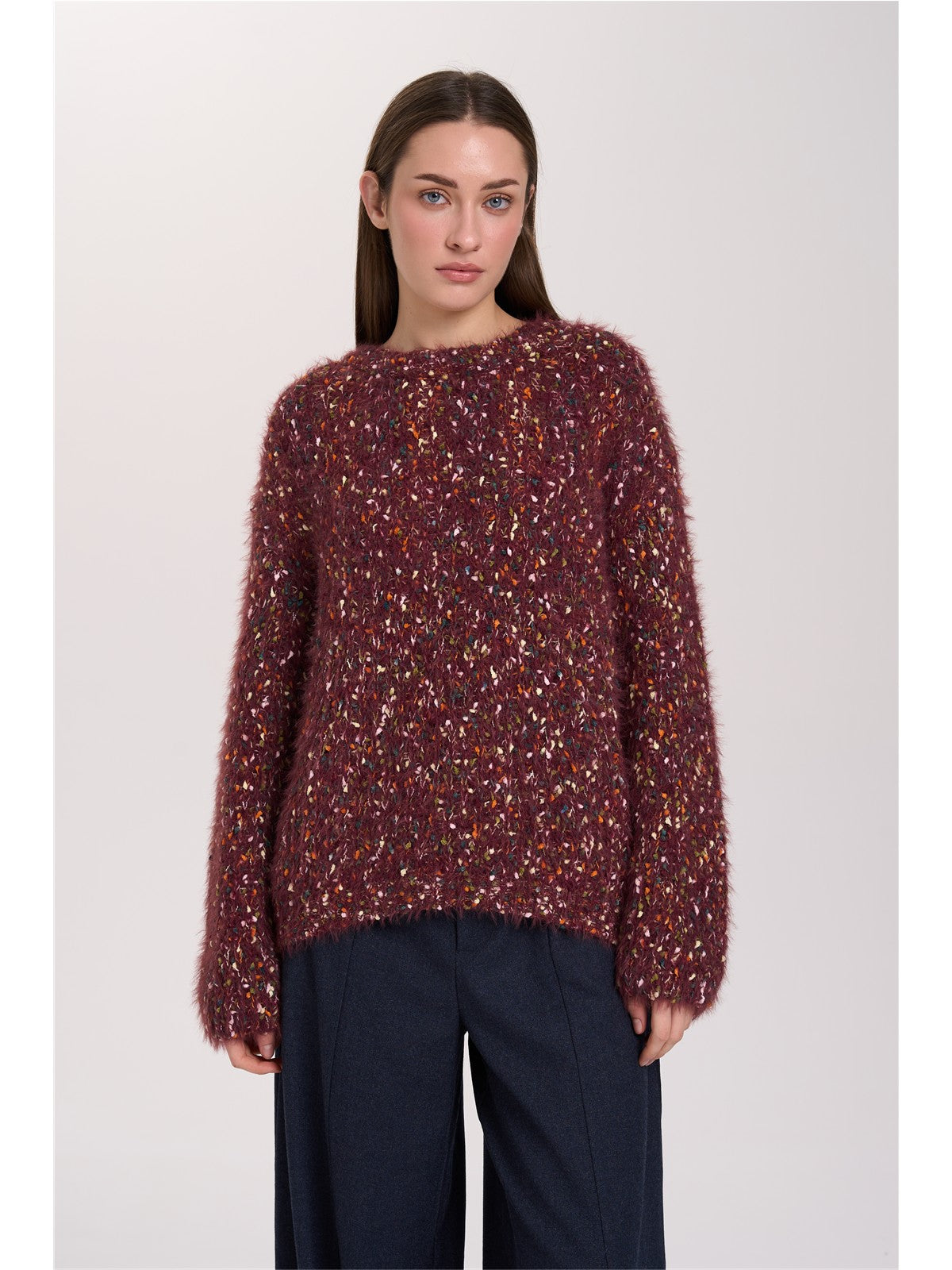 Pullover mit Effektgarn