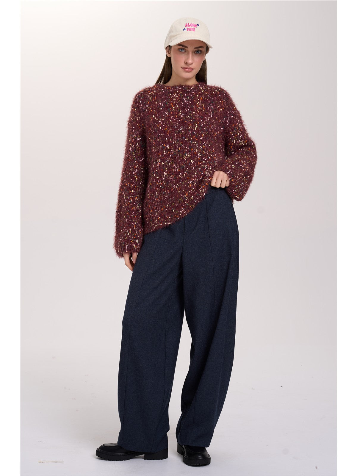 Pullover mit Effektgarn