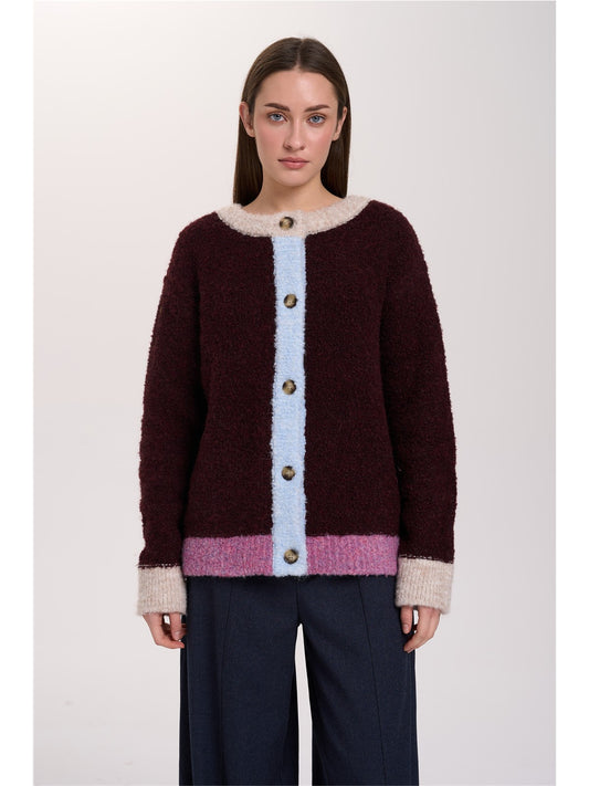 Cardigan mit Kontrastdetails