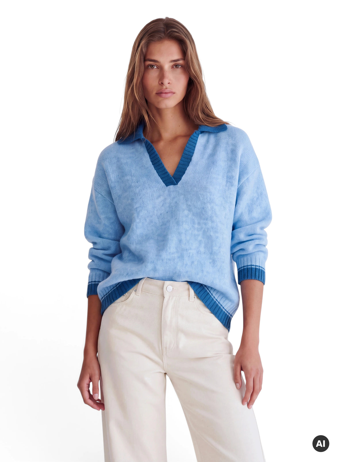 Pullover mit V-Ausschnitt
