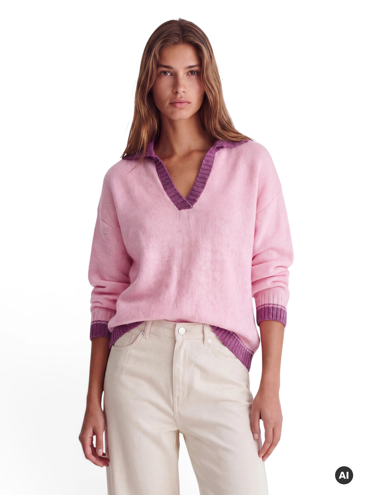 Pullover mit V-Ausschnitt