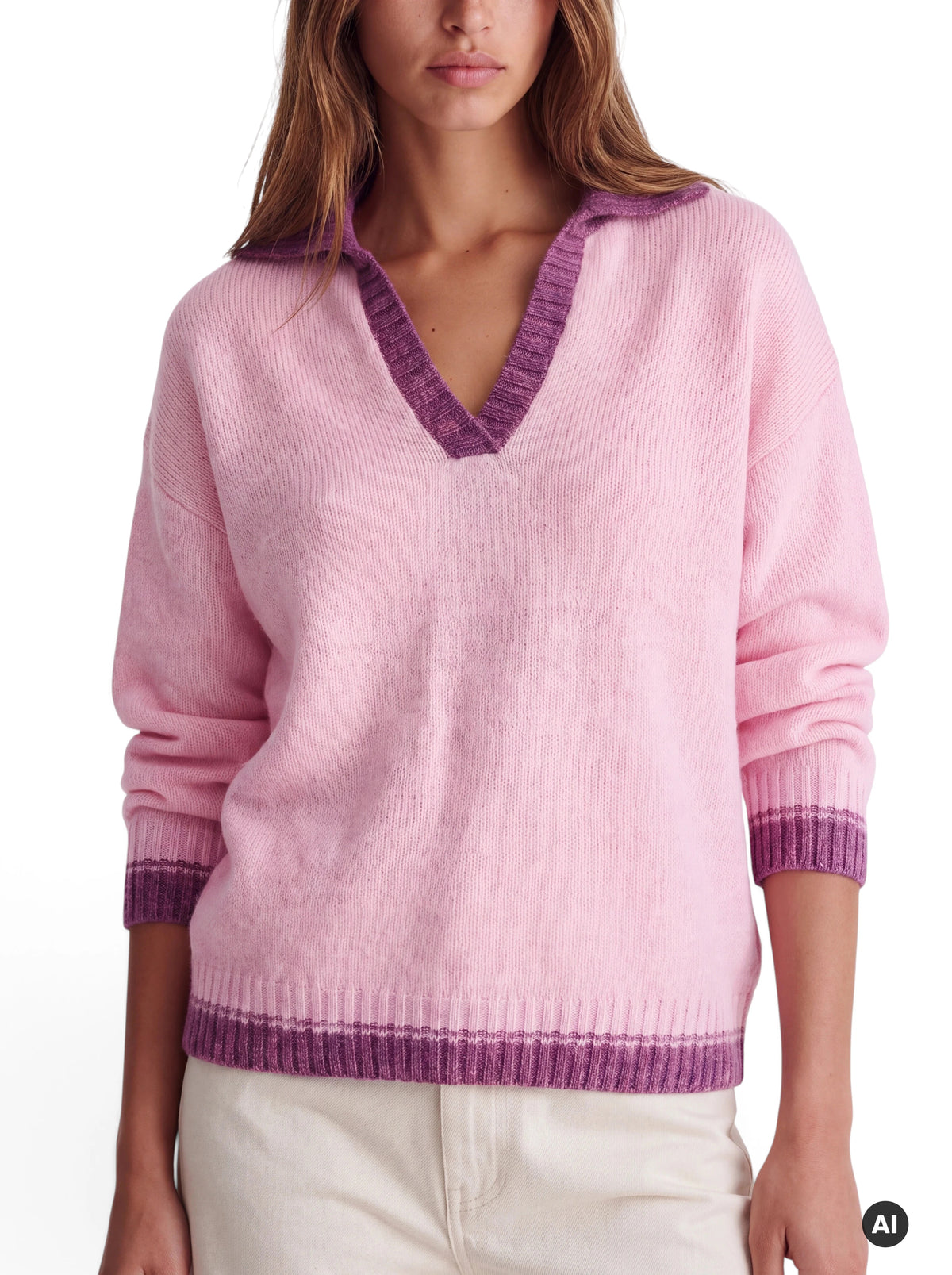 Pullover mit V-Ausschnitt
