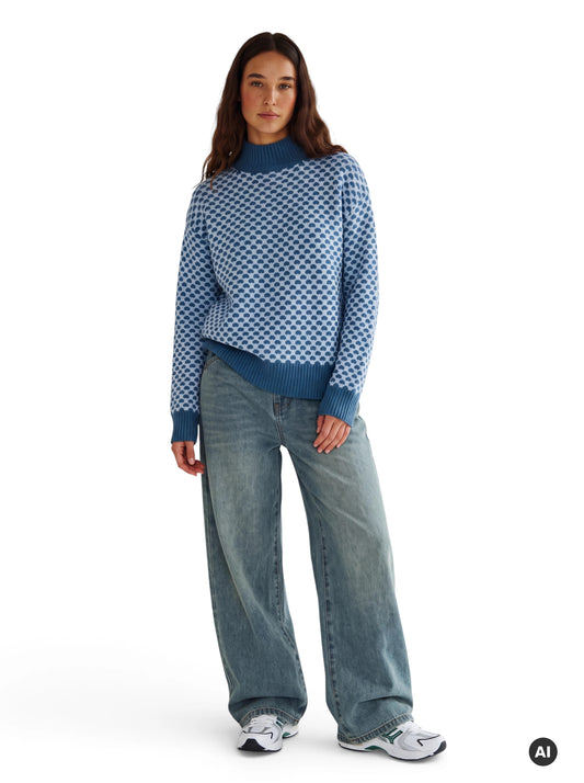 Pullover mit geometrischem Muster