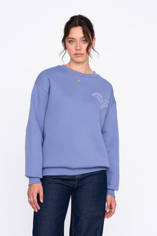 Sweatshirt in Blau