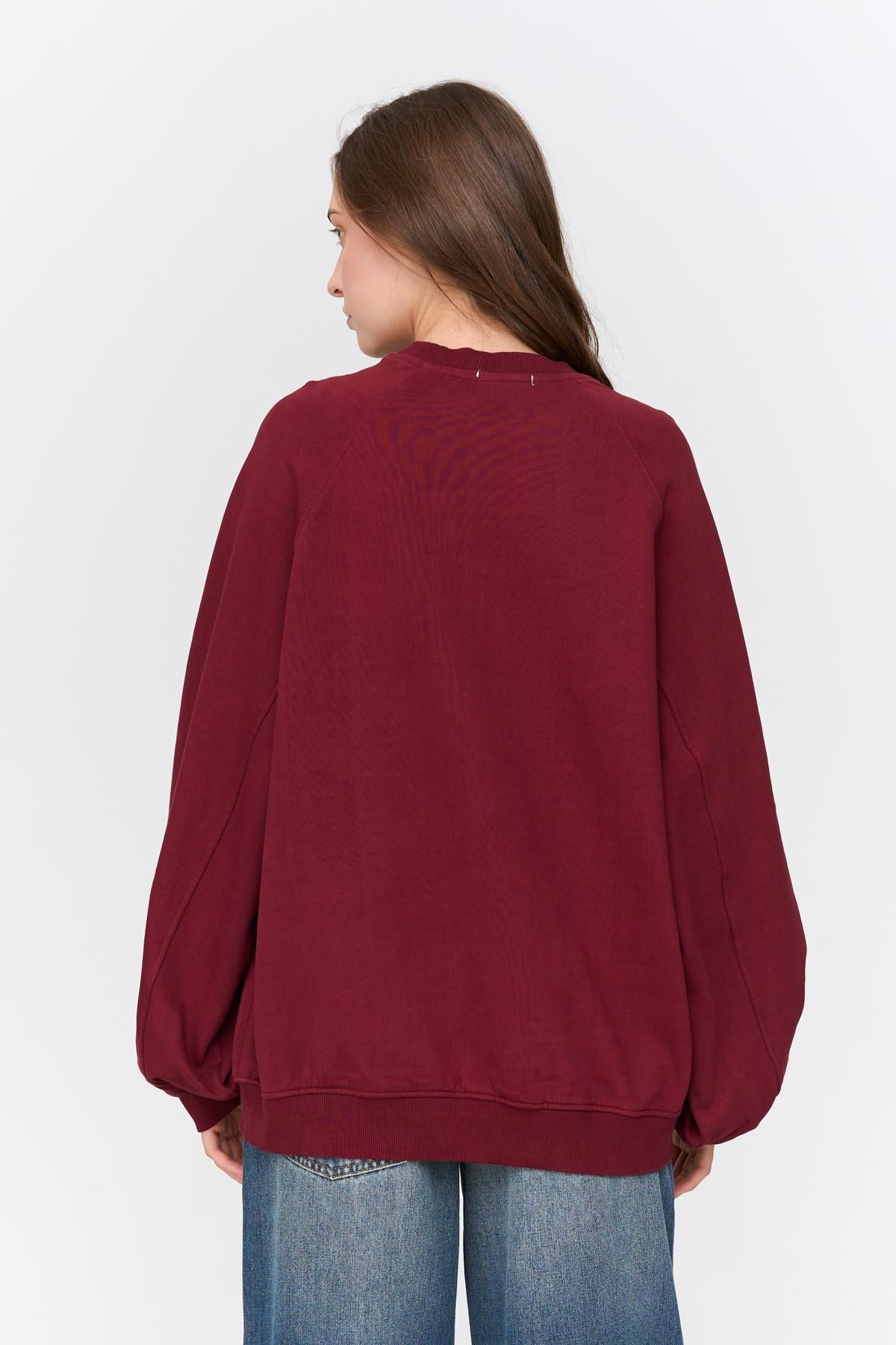 Sweatshirt in Bordeaux