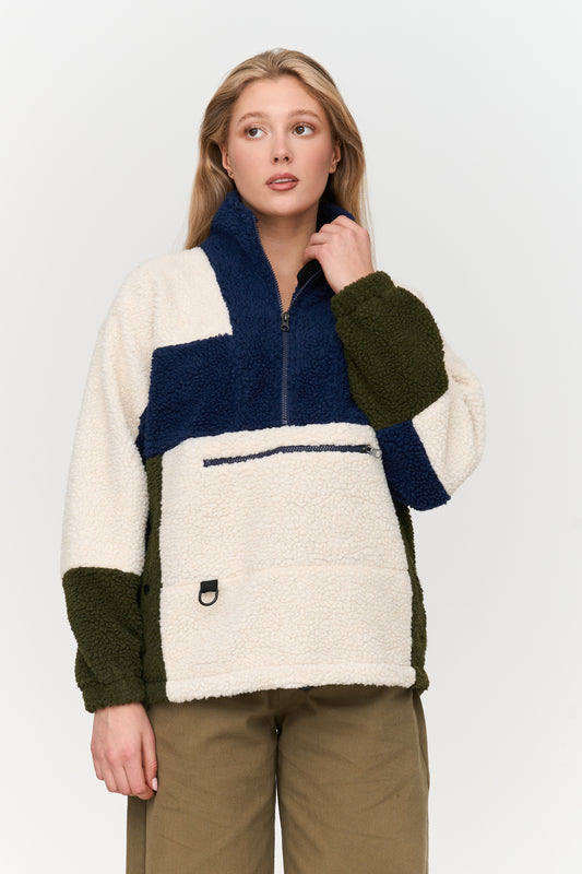 Jacke aus Teddy-Stoff
