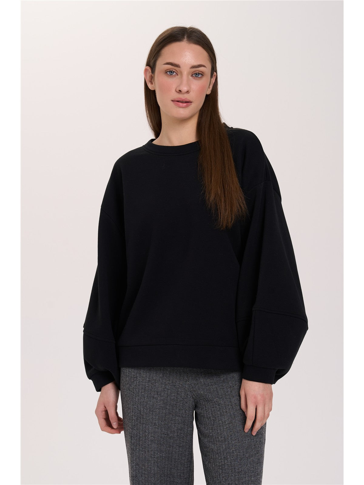Sweatshirt mit voluminösen Ärmeln