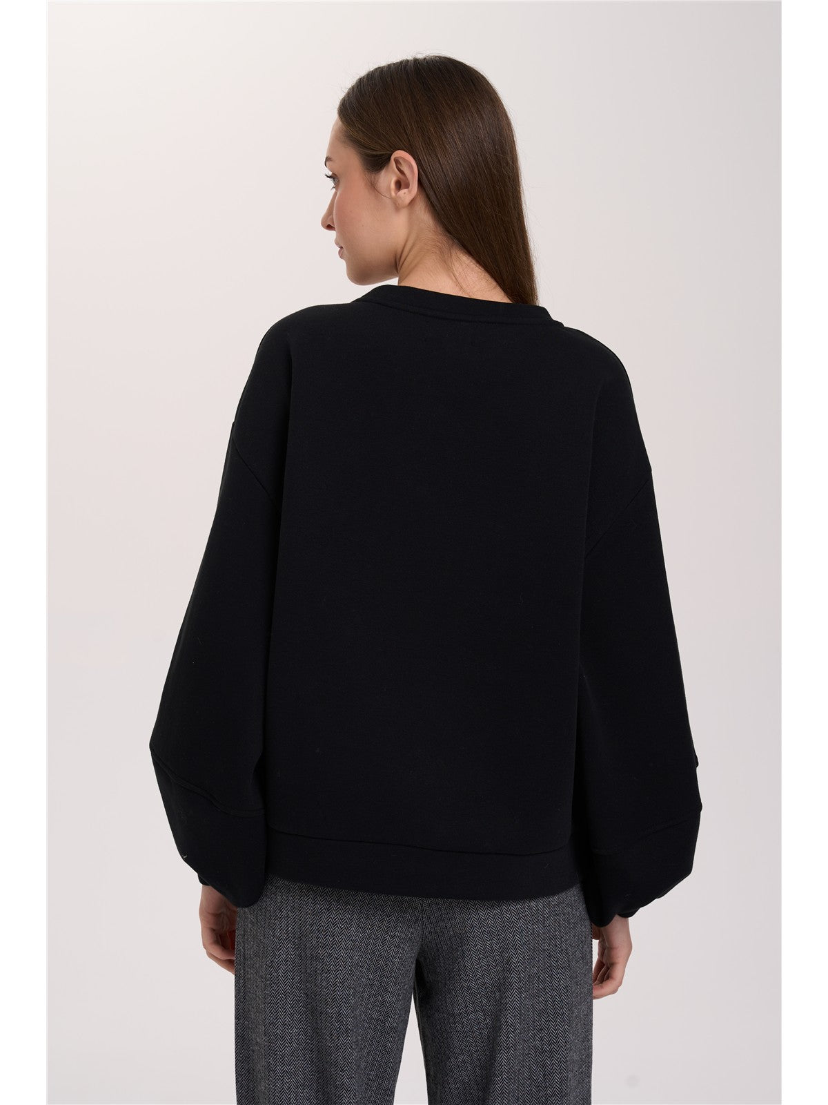 Sweatshirt mit voluminösen Ärmeln