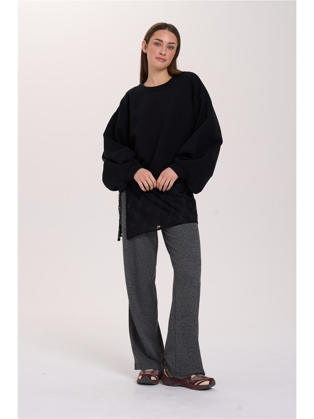 Sweatshirt mit voluminösen Ärmeln