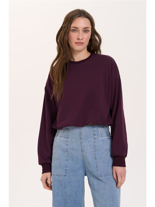 Sweatshirt mit elastischem Saum