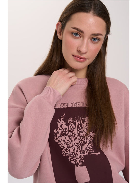 Sweatshirt in Rosé