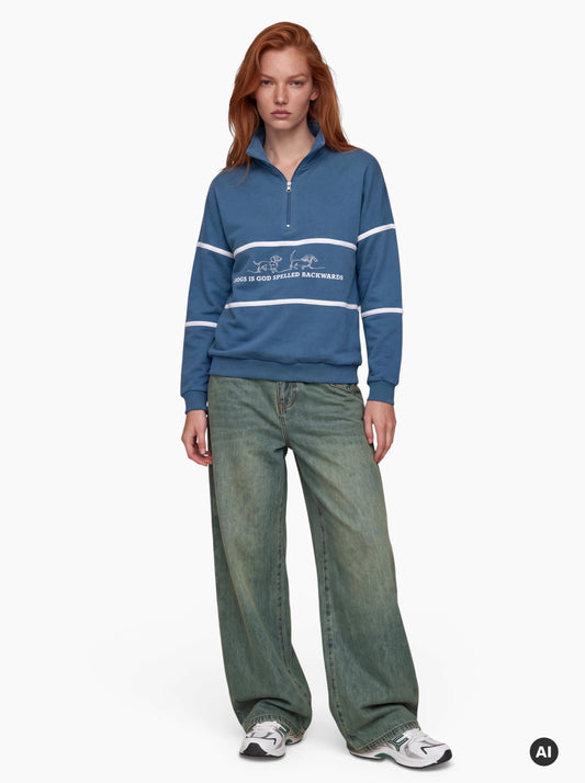Sweatshirt mit Half-Zip