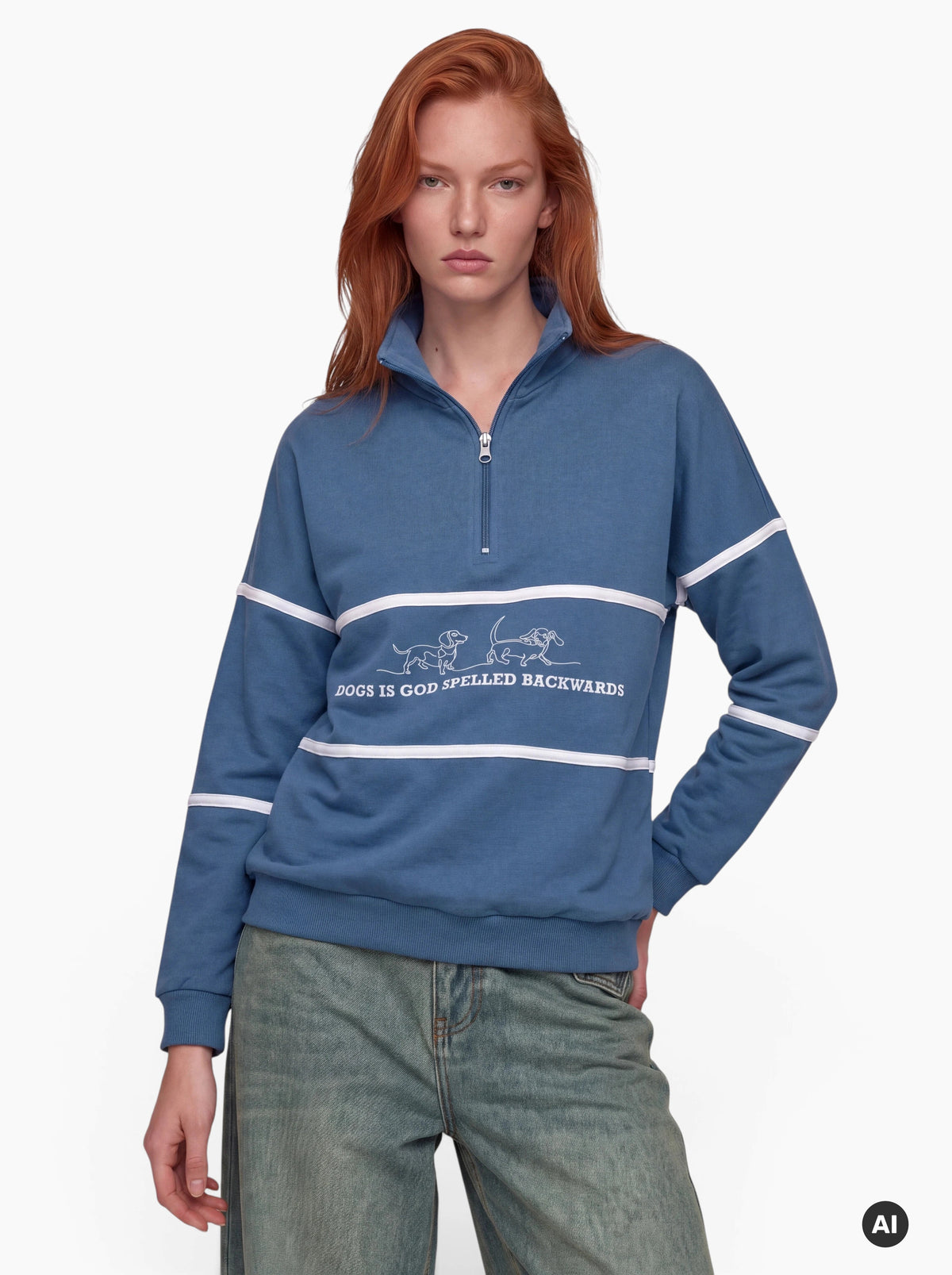 Sweatshirt mit Half-Zip