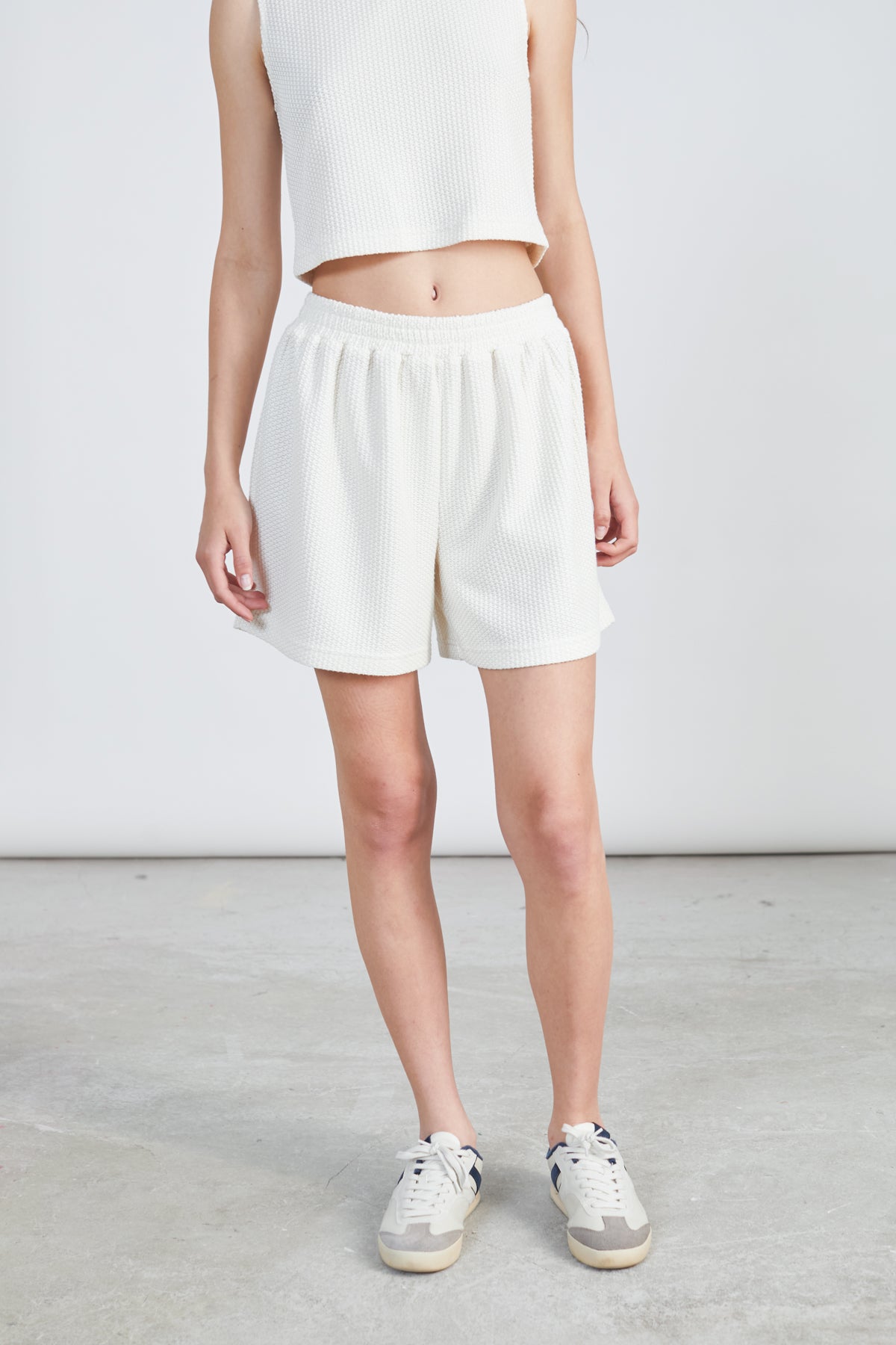 Shorts aus Strickstoff