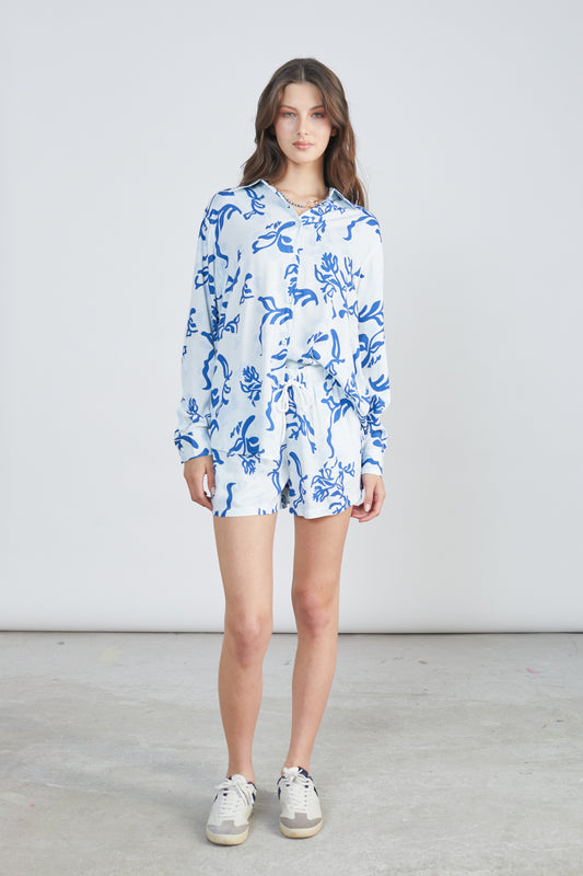 Shorts aus Viskose