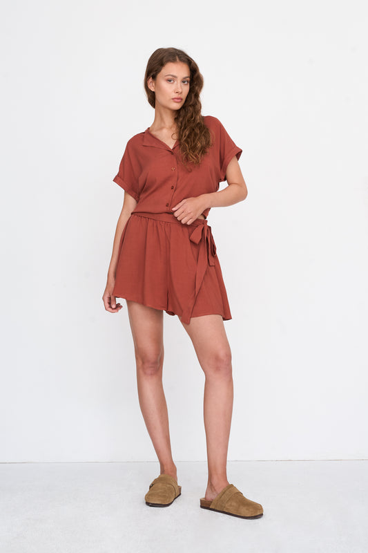 Shorts aus Viskose