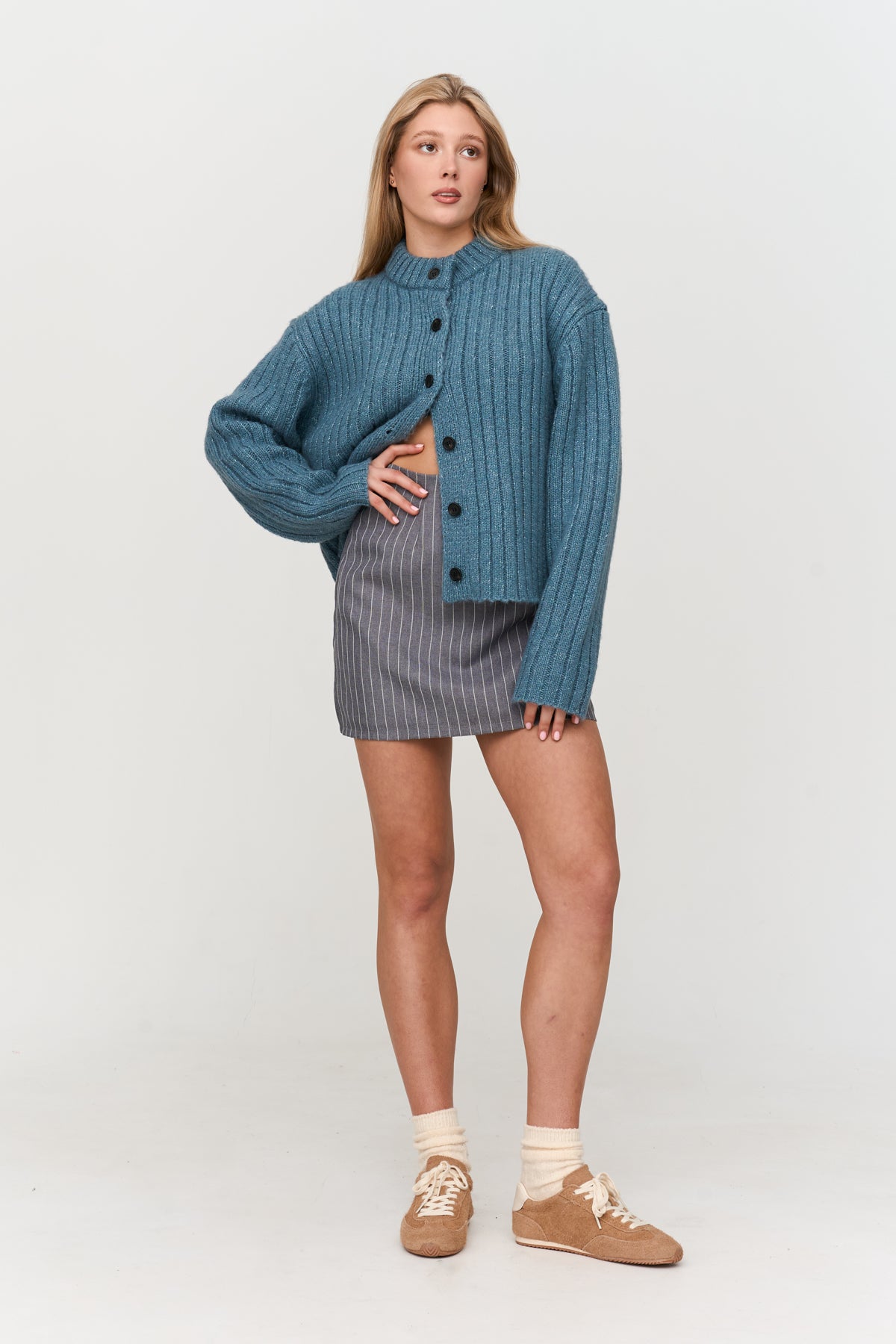 Rock mit Nadelstreifen