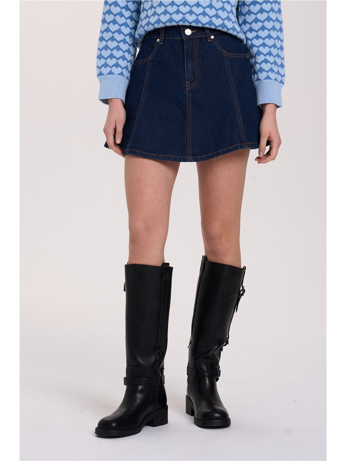Rock in A-Linie aus Denim