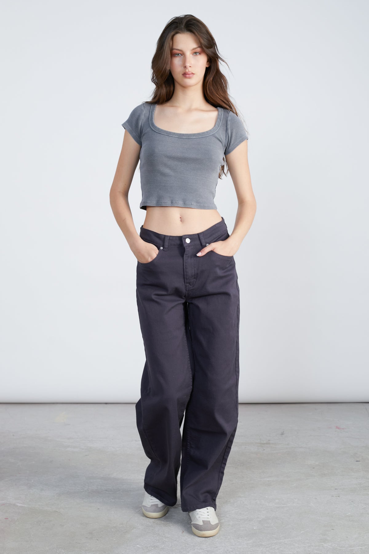 Jeanshose in Grau