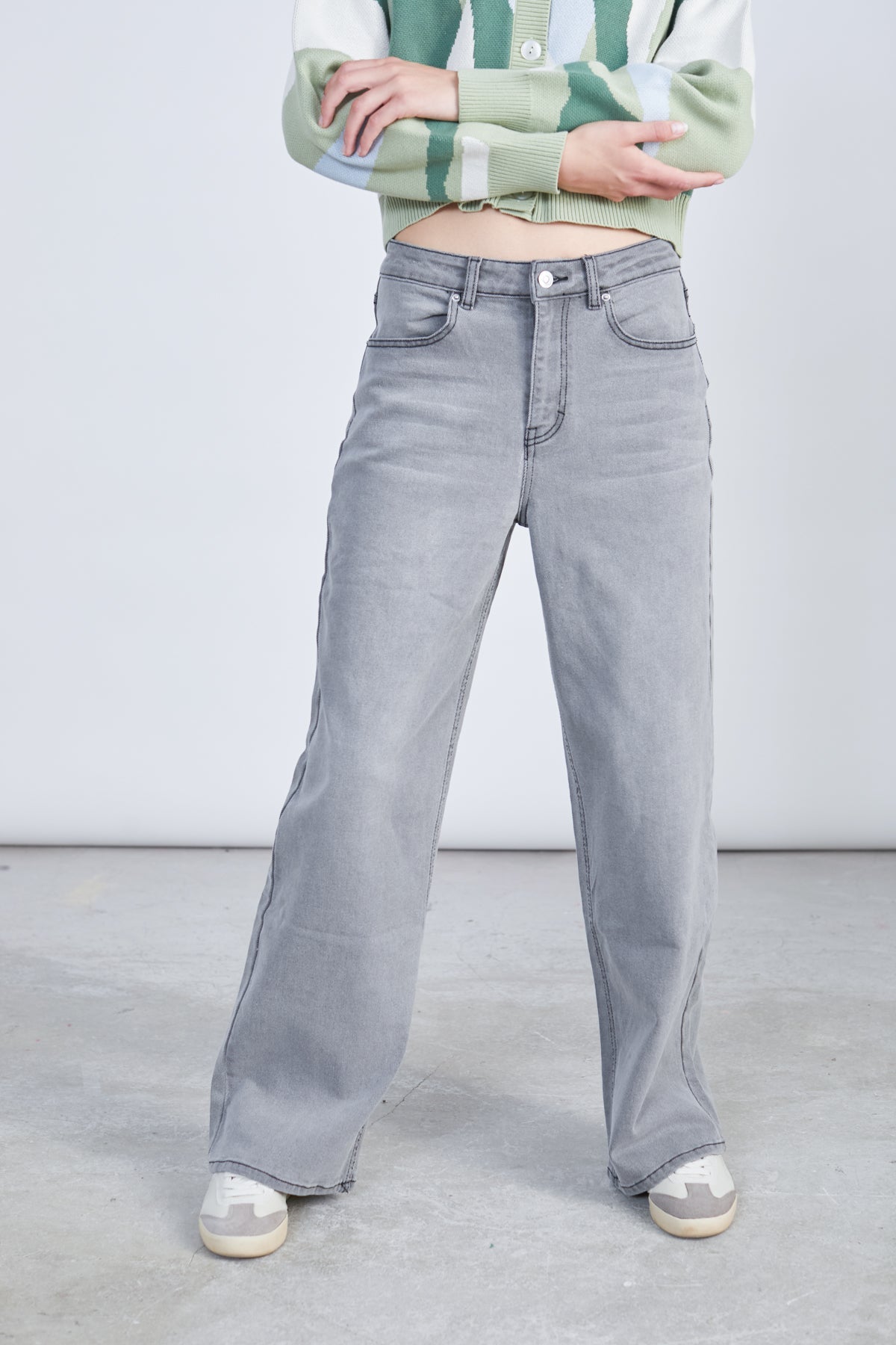 Jeanshose in Grau