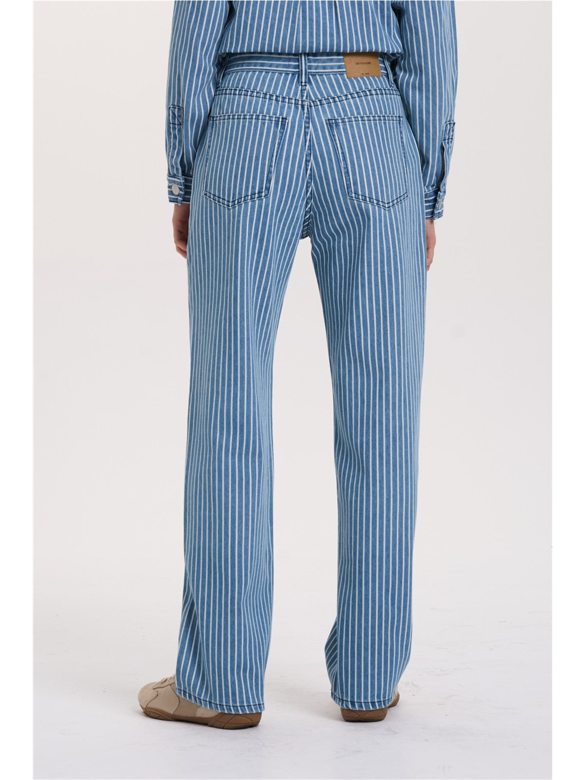 Jeanshose gestreift
