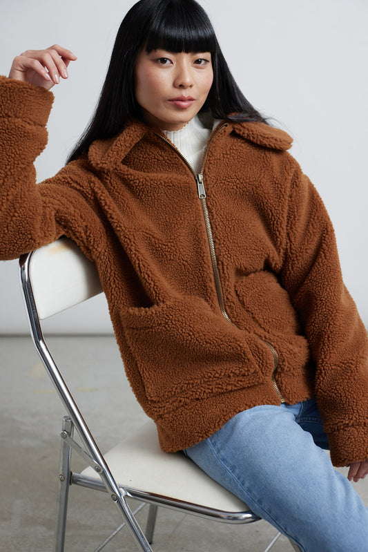 Jacke aus Teddyfell