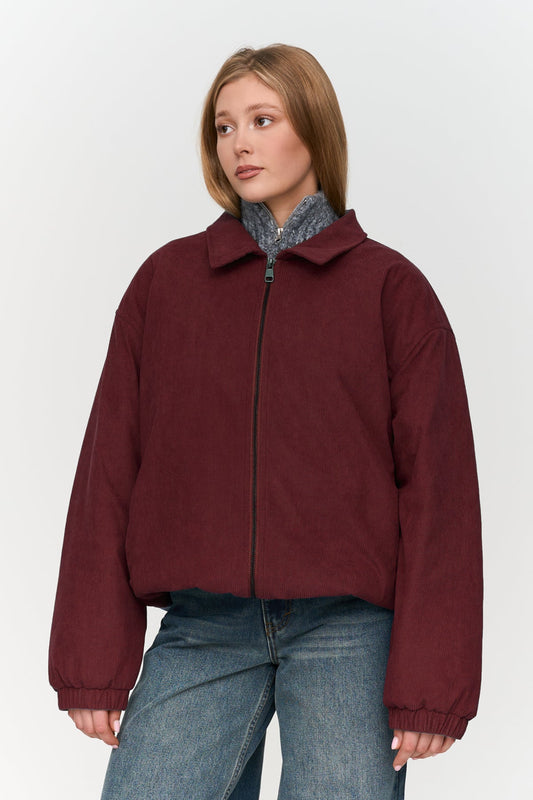 Jacke in Bordeaux