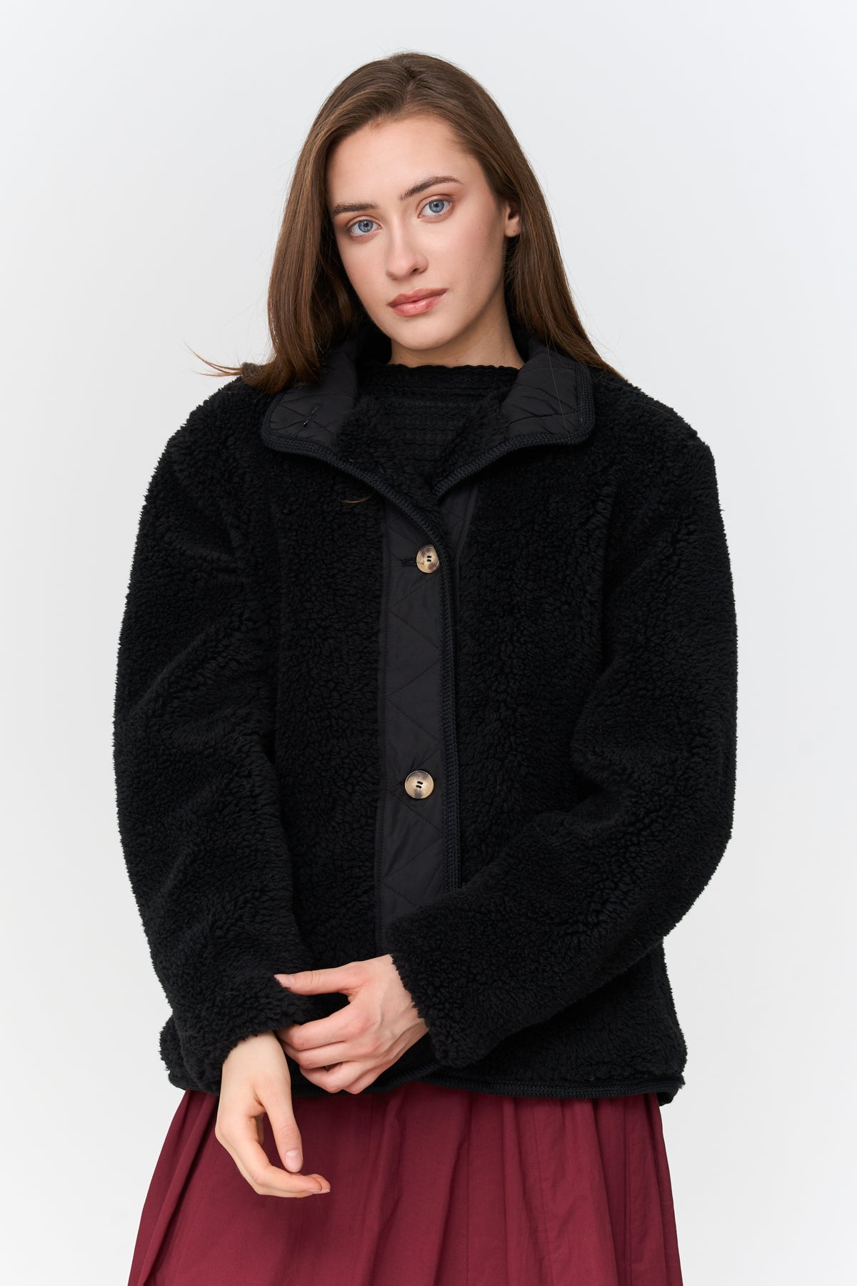 Jacke aus Teddyfell