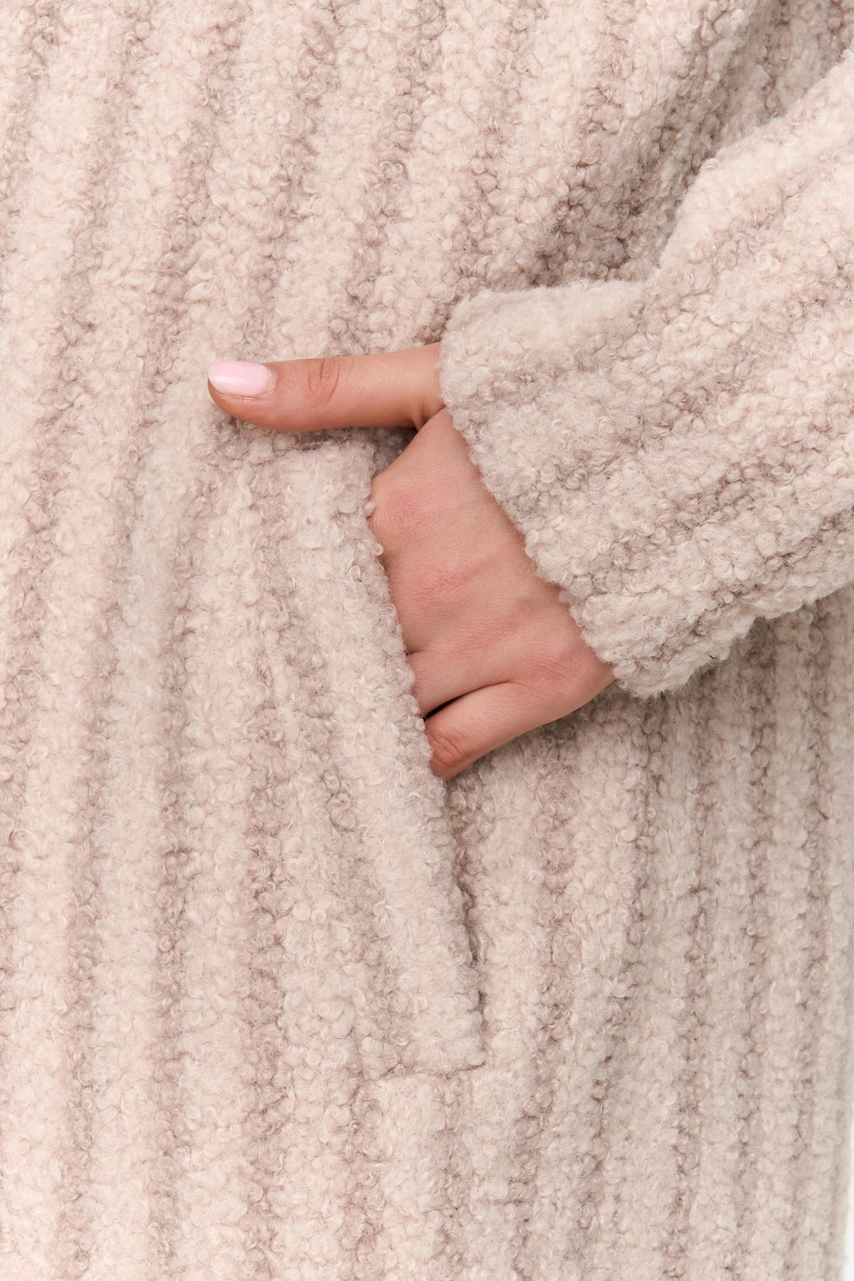 Mantel Aus Teddy-Stoff