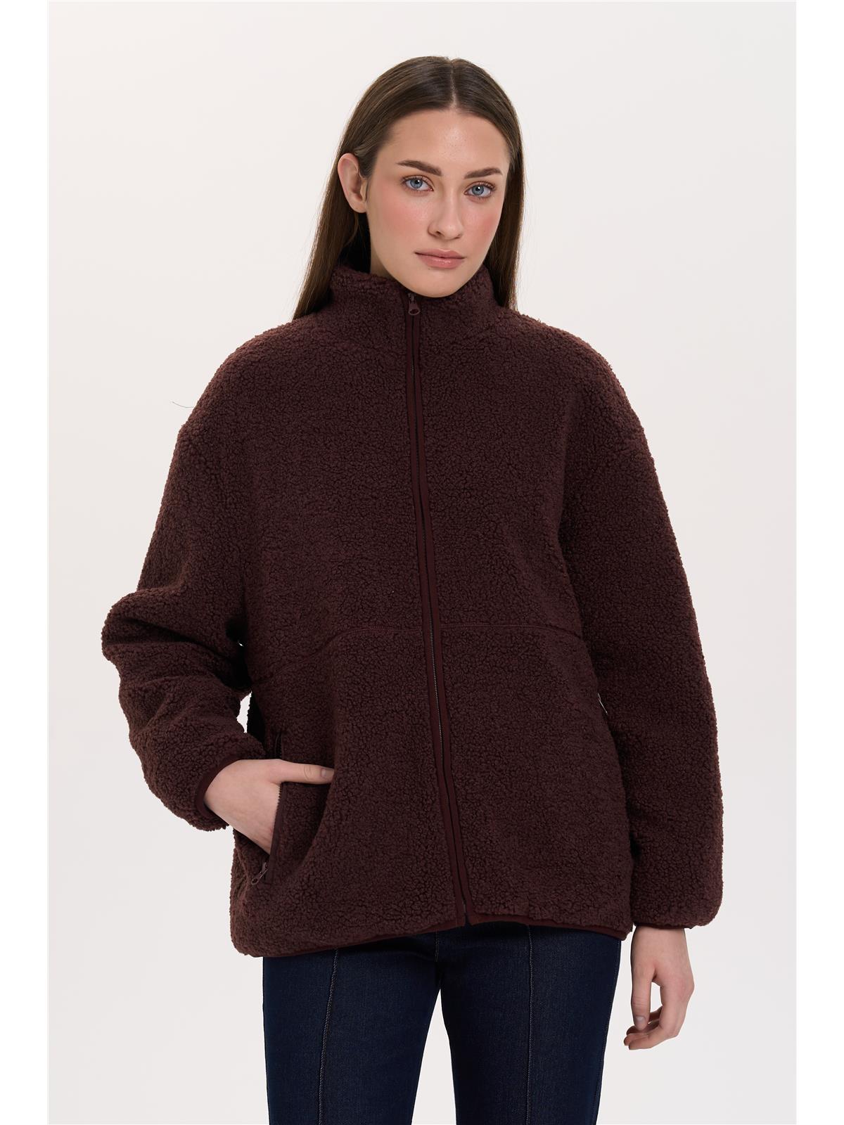 Jacke aus Teddyfleece