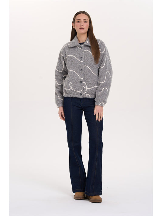 Jacke mit Wellenmuster