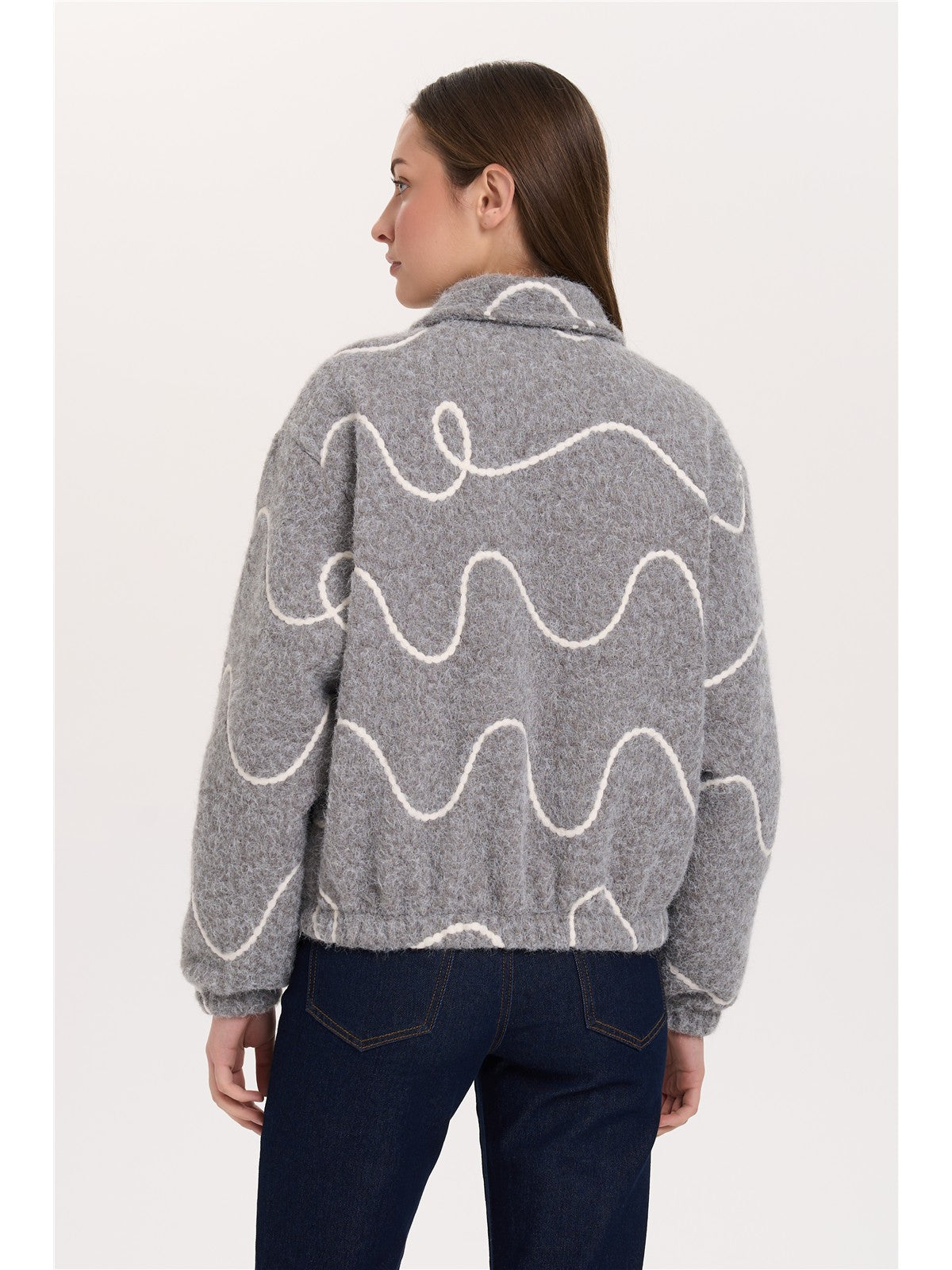 Jacke mit Wellenmuster