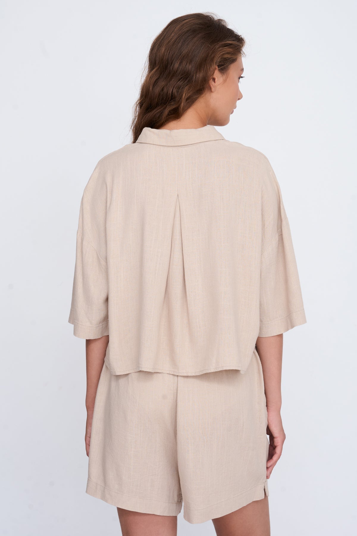 Bluse aus Viskose-Leinen-Mix