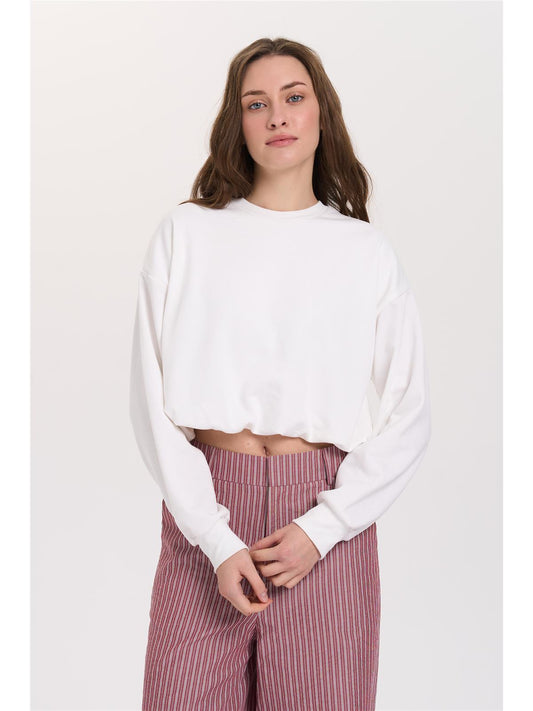 Sweatshirt mit elastischem Saum